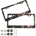 thumbnail image 1 of Coolnut Forest Mushroom License Plate Frames - Universal Aluminum License Plate Covers with Screws, 2 Pack Holder Car Accessories for Front and Rear Plates Home Decor, 1 of 6