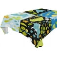 thumbnail image 1 of Coolnut Four Pattern Of Dinosaurs Tablecloth Modern Table Cover for Home Decoration, Spill Proof Cloth Washable for Dinner Picnic, 54"x54", 1 of 6