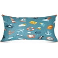 thumbnail image 1 of Coolnut Fun Travel Pattern Pillowcases, Soft and Cozy Decor Giftsative Pillow Cases with Hidden Zipper for Bedroom, Sofa, Couch, King Size 21x54 Inches（535）, 1 of 6
