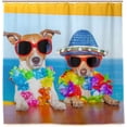 thumbnail image 1 of Coolnut Funny Cool Couple of Dogs Bath Shower Curtain Liners 72"x72", Polyester Waterproof Bath Curtains with Hooks for Bathroom Decoration, 1 of 5
