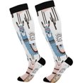 thumbnail image 1 of Coolnut Funny Llama Cactus Compression Socks Women Men for (20-30mmHg) Athletic Sports, Running, Travel Knee High Stockings Gift, 1 of 7