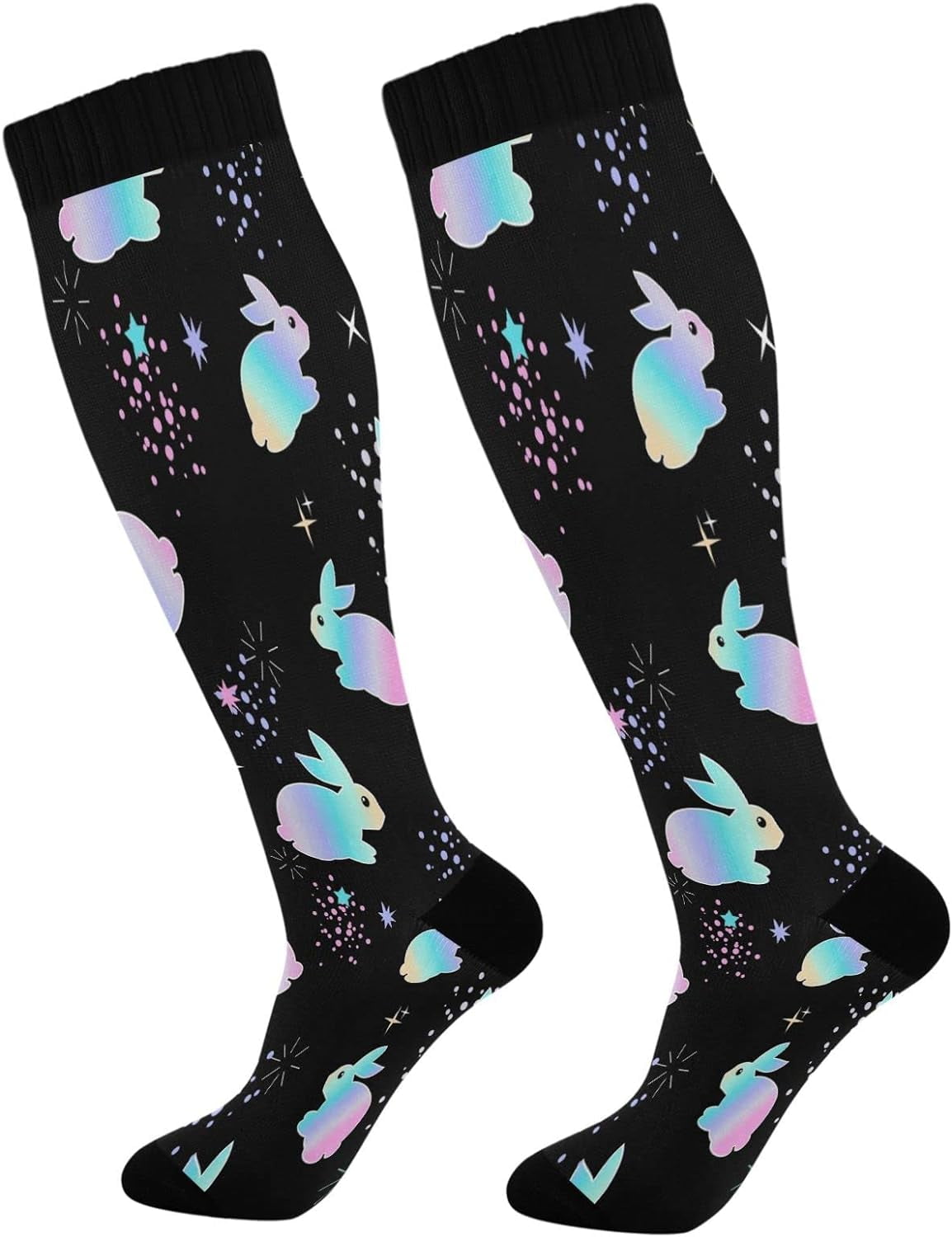 Coolnut Galaxy Bunny Compression Socks for Women&Men Circulation-Best ...