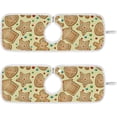 thumbnail image 1 of Coolnut Gingerbread Christmas Design 2PCS Kitchen Faucet Mat Bathroom Faucet Mat Sink Kitchen Faucet Sinkmat Faucet Splash Catcher Faucet Mat Dish Drying Mat Sink Mat for Kitchen Sink 30x5in, 1 of 7