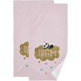 thumbnail image 1 of Coolnut Glitter Panda Cloud Hand Towels 2 PCS, Ultra Soft and Highly Absorbent, Dream Pink Decorative Fingertip Towel for Home, Bathroom, Kitchen, 28.3"x14.4", 1 of 4