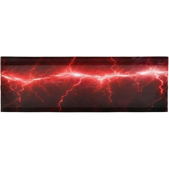 Coolnut Glowing Lightning Curtain Valance for Windows, Rod Pocket Valance Window Treatments 1 Panel Short Curtains for Kitchen Windows Bathroom Bedroom 54 x 18 inch Home Decor