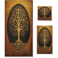 thumbnail image 1 of Coolnut Golden Circle Tree Bath Towels Absorbent Bath Towels Set Soft Towel Set for Home Hotel Decor Gym Swim, 3 Piece Wash cloth, 1 of 7