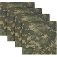 thumbnail image 1 of Coolnut Green Camouflage Cloth Napkins Set of 4, Reusable Washable Polyester Dinner Table Napkins for Family, Weddings, Parties, Home Decor, 20 x 20 Inch Washcloth Gift, 1 of 7