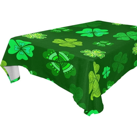 Coolnut Green Clover Saint Patrick Tablecloth Rectangle Colorful Table Cloth Large Square Table Cover for Dining Kitchen Party 60"x108" Decor Gift