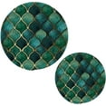thumbnail image 1 of Coolnut Green Scale Pattern Trivets Pot Holders Set of 2 Potholders for Kitchens Pure Cotton Thread Weave Trivets,Hot Pads for Kitchens,Coasters,Placemats,Spoon Rest for Cooking Home Decor, 1 of 7