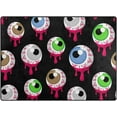 thumbnail image 1 of Coolnut Halloween Alien Eyeballs Lightweight Carpet Mats, 6'8" x 4'10" Area Soft Rugs Floor Mat Rug Home Decoration for Kids Room Living Room, 80"x 58", 1 of 6