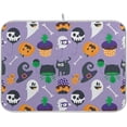 thumbnail image 1 of Coolnut Halloween Ghost Pumpkin Dish Drying Mat Absorbent Heat Resistant Reversible Dish Draining Mat for Kitchen Countertops Sinks,16"x18", 1 of 6