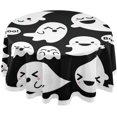 thumbnail image 1 of Coolnut Halloween Ghost Round Tablecloth 60", Waterproof Stain and Wrinkle Resistant Washable Decorative Table Covers for Kitchen Dining Tabletop Party Outdoor Picnic Christmas Decor, 1 of 7