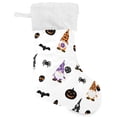 thumbnail image 1 of Coolnut Halloween Gnome Christmas Stocking 1pc, Large Fireplace Xmas Hanging Stockings with Plush Cuff for Family Holiday Party Decorations, 17.71"x 12.20", 1 of 7