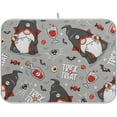 thumbnail image 1 of Coolnut Halloween Gnomes Dish Drying Mat Absorbent Heat Resistant Reversible Dish Draining Mat for Kitchen Countertops Sinks,24"x18", 1 of 6