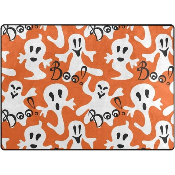 Coolnut Halloween Holiday Pattern Lightweight Carpet Mats, 6'8" x 4'10" Area Soft Rugs Floor Mat Rug Home Decoration for Kids Room Living Room, 80"x 58"