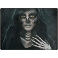 thumbnail image 1 of Coolnut Halloween Makeup Skeleton Area Rug Carpet 5x4 Light Weight Polyester for Living Room Bedroom, 1 of 6