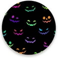 thumbnail image 1 of Coolnut Halloween Neon Face Coasters for Drinks Set of 4, Absorbent Ceramic Drink Coaster with Cork Base for Wooden Coffee Table, Cool Housewarming Gift for Home Decor Gifts, 1 of 6