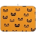 thumbnail image 1 of Coolnut Halloween Pumpkin Dish Drying Mat Absorbent Heat Resistant Reversible Dish Draining Mat for Kitchen Countertops Sinks,24"x18", 1 of 6