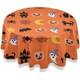 thumbnail image 1 of Coolnut Halloween Pumpkin Round Tablecloth 60", Waterproof Stain and Wrinkle Resistant Washable Decorative Table Covers for Kitchen Dining Tabletop Party Outdoor Picnic Christmas Decor, 1 of 7