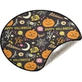 thumbnail image 1 of Coolnut Halloween Pumpkins Spiders Christmas Tree Mat Round Christmas Tree Stand Mat Decoration for Holiday Party Home Christmas Day Ornaments Floor Door, 28.3", 1 of 6