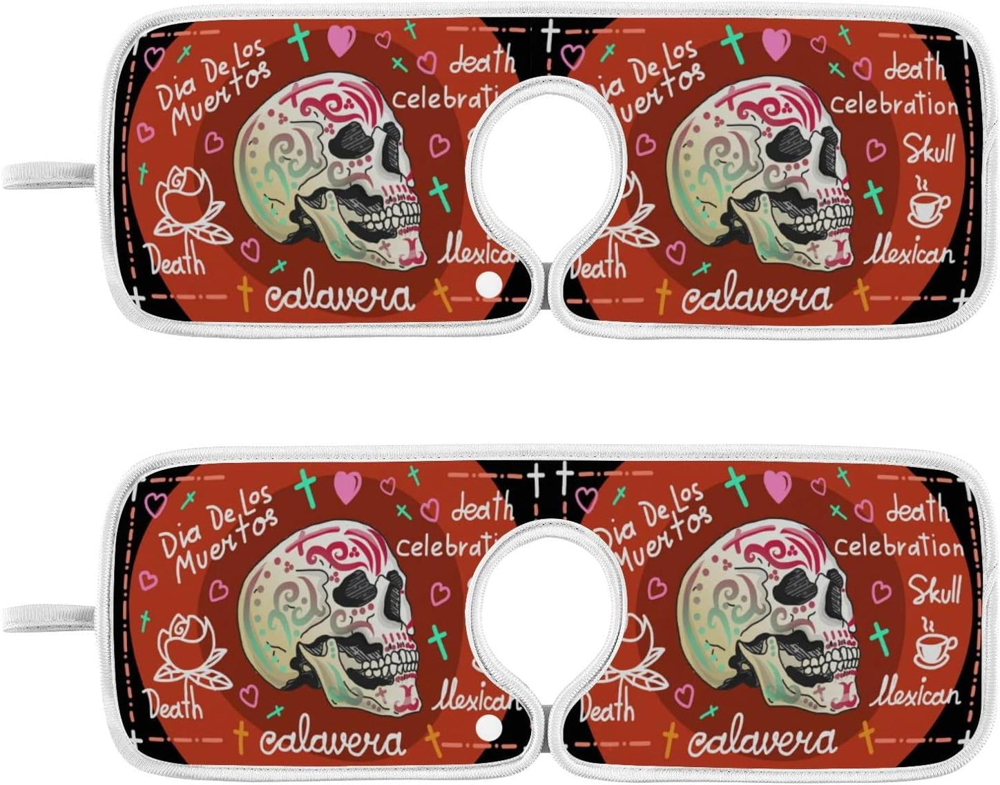 Coolnut Halloween Skull Sink Splash Guard for Faucet 2 Packs Faucet