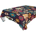 thumbnail image 1 of Coolnut Halloween Skull Tablecloth, Waterproof Washable Polyester Square Table Cover, Durable Tablecloth for Kitchen Dining Table Party Decor, 54"x54", 1 of 7