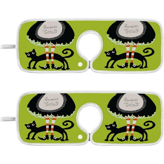 Coolnut Halloween Witch Boots Sink Splash Guard for Faucet 2 Packs Faucet Absorbent Mats, Cat Funny Halloween Faucet Handle Drip Catcher Quickly Drying Mat for Kitchen Counter Bathroom, 30"x5.5"