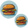 thumbnail image 1 of Coolnut Hamburger Trivets Pot Holders Set of 2 Potholders for Kitchens Pure Cotton Thread Weave Trivets,Hot Pads for Kitchens,Coasters,Placemats,Spoon Rest for Cooking Home Decor, 1 of 7