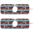 thumbnail image 1 of Coolnut Hand Drawn Fire Trucks 2PCS Faucet Absorbent Mat Kitchen Faucet Sink Splash Guard Microfiber Cloth Faucet Splash Catcher Water Absorbent Mat, Faucet Mat for Kitchen Sink 14x5in, 1 of 7