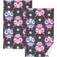 thumbnail image 1 of Coolnut Hand Towels Baby Owls Patterned 2 PCS, Cotton Bath Towel for Drying Face Hands Body Decorative Water Absorbent Lightweight Towels for Bathroom Ktichen Travel Gym, 16"x28", 1 of 6