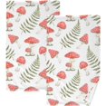 thumbnail image 1 of Coolnut Hand Towels Red Mushroom Patterned 2 PCS, Cotton Bath Towel for Drying Face Hands Body Decorative Water Absorbent Lightweight Towels for Bathroom Ktichen Travel Gym, 16"x28", 1 of 6