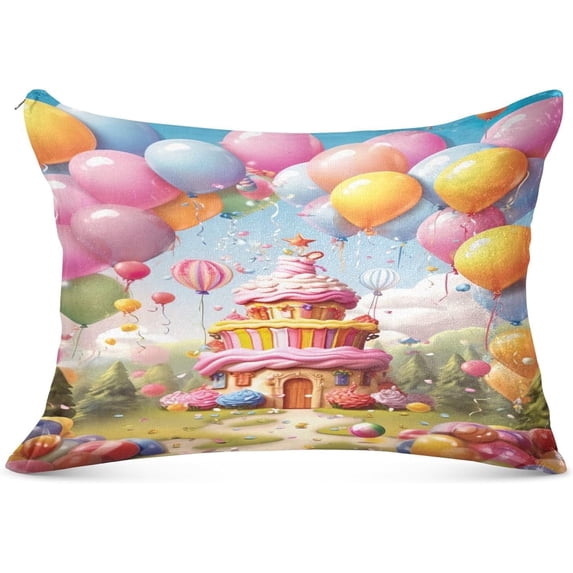 Coolnut Happy Birthday Plush Pillowcase, Luxury Soft King Pillow Case for Hair and Skin, Standard Size Pillow Covers with Zipper Closure, 20x30in Home Decor Gifts
