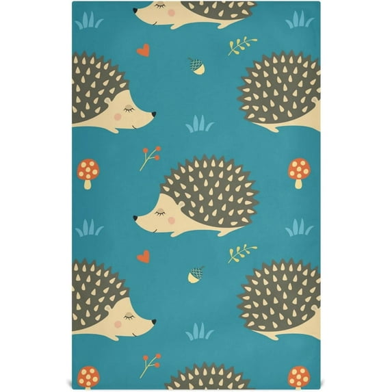 Coolnut Hedgehog Kitchen Dish Towel Set of 6, Soft Absorbent Drying Dishcloths Dish Towels with Hanging Loop for Kitchen Bathroom Bar Home Decor, 28 x 18 Inch Washcloth Gift