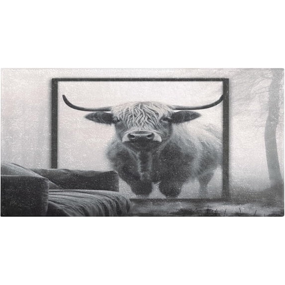 Coolnut Highland Cow Bathroom Rug Mat Ultra Soft Non Slip and Absorbent Plush Rugs Washable Quick Dry Bath Rugs 39 x 20 Inches Home Decor