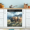 thumbnail image 1 of Coolnut Highland Cow Dishwasher Magnet Cover, Anti-Scratch Magnetic Stickers for Fridge Dishwasher Panel, Home Kitchen Personalized 20 x 26 Inch Home Decor, 1 of 5