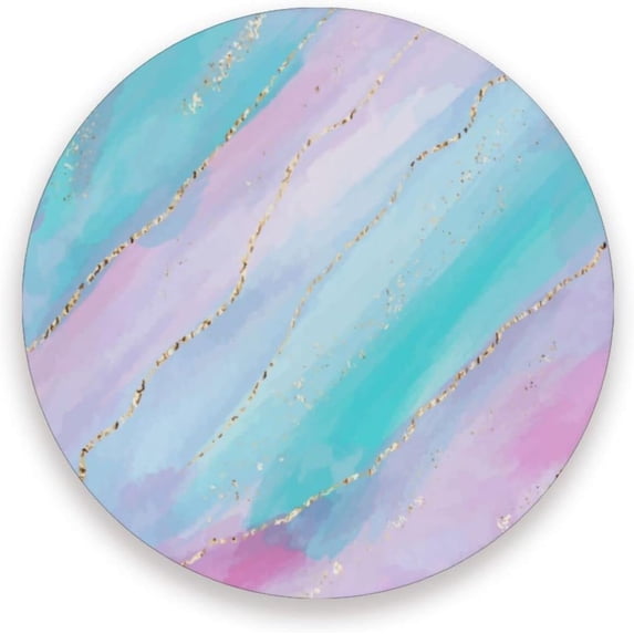 Coolnut Holographic Marble Textures Coasters for Drinks Set of 4, Absorbent Ceramic Drink Coaster with Cork Base for Wooden Coffee Table, Cool Housewarming Gift for Home Decor Gifts