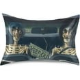 thumbnail image 1 of Coolnut Human Skeleton Satin Pillowcase for Hair and Skin Silk Pillowcase, Queen Size(20x30 inches) - Slip Cooling Satin Pillow Covers with Envelope Closure（655） Home Decor Gifts, 1 of 7