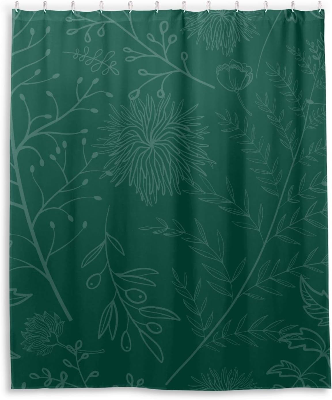 Coolnut Hunter Green Shower Curtain Bathroom Decor Watercolor Shower
