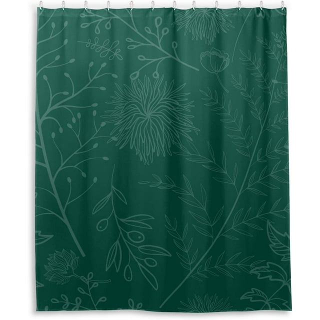 Coolnut Hunter Green Shower Curtain Bathroom Decor Watercolor Shower Curtain Sets Fabric Cloth