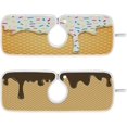 thumbnail image 1 of Coolnut Ice Cream Sink Faucet Mat for Kitchen,Sink Splash Guard Behind Faucet, Kitchen Faucet Absorbent Mat,Microfiber Cloth Faucet Mat (2 Pack,14.9×5.5in) Home Decor, 1 of 7