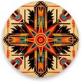 thumbnail image 1 of Coolnut Indian Geometric Pattern Coaster, Drinks Round Absorbent Stone Set with Ceramic Stone and Cork Base, Tabletop Protection Mats and Cups Place for 4PCS Home Decor, 1 of 6