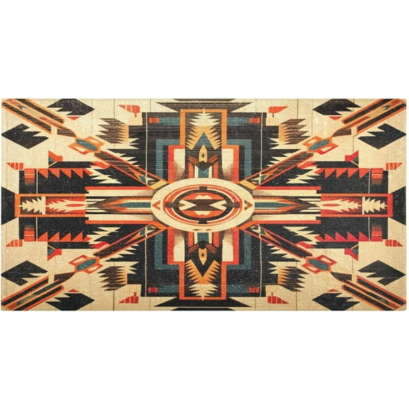 Coolnut Indian Totem Design Bath Mat, Dry Quickly Non Slip Absorbent Bath Rug, Soft Living Room Bedroom Home Floor Mats, Bath Mats for Bathroom, Tub and Shower 20" x 39" Home Decor