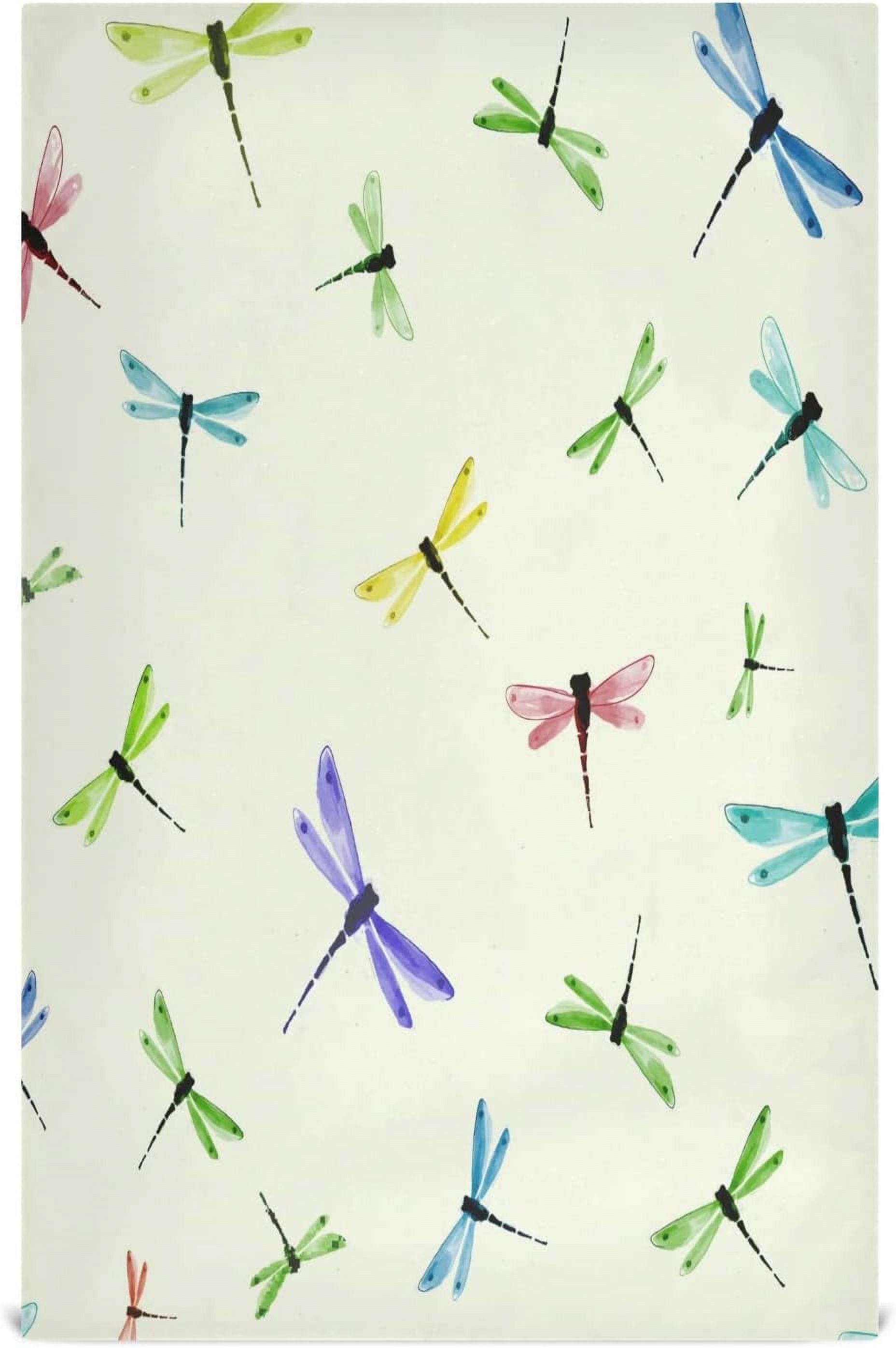 Coolnut Japanese Dragonfly Colorful Kitchen Towels Dish Bar Tea Towel