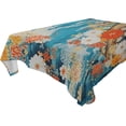 thumbnail image 1 of Coolnut Japanese Foral Rectangle Tablecloth Waterproof Polyester Table Clothative Stain Resistant & Wrinkle Resistant Washable Table Cover for Dining Table/Party/Camping 54x54 Inch Decor Gift, 1 of 7
