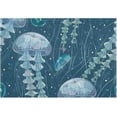 thumbnail image 1 of Coolnut Jellyfish High Absorbent U-Shaped Contour Toilet Rugs Machine Washable,24"x20", 1 of 7