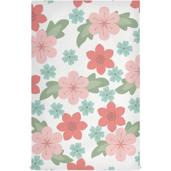 Coolnut Kitchen Dish & Tea Towel Art Blossom Reusable Cloths for Cooking and Drying Dishes for Home Kitchen Cleaning, 28x18in-1PC