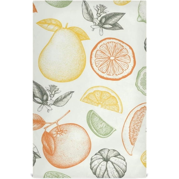Coolnut Kitchen Dish & Tea Towel Pear Lemon Orange Reusable Cloths for Cooking and Drying Dishes for Home Kitchen Cleaning, 28x18in-1PC