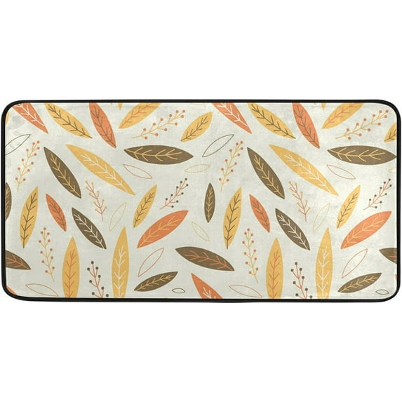 Coolnut Kitchen Mat Falling Autumn Leaves Kitchen Rug Mat Anti-Fatigue Comfort Floor Mat Non Slip Oil Stain Resistant Easy to Clean Kitchen Rug Bath Rug Carpet for Doormat Home Decor Gifts