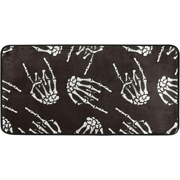 Coolnut Kitchen Mat Human Hand Skeleton Kitchen Rug Mat Anti-Fatigue Comfort Floor Mat Non Slip Oil Stain Resistant Easy to Clean Kitchen Rug Bath Rug Carpet for Doormat Home Decor Gifts