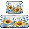 thumbnail image 1 of Coolnut Kitchen Rugs 2 Piece Waterproof Non Slip Kitchen Mat Sunflowers Kitchen Rug Set for Sink Office Kitchen Cafe, 19.7"x47.2"+19.7"x27.6" Home Decor Gifts, 1 of 7